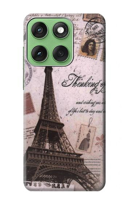 S2211 パリエッフェル塔ポストカード Paris Postcard Eiffel Tower Motorola Edge 60 バックケース、フリップケース・カバー