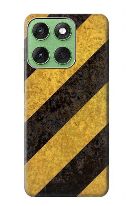 S2231 黄色と黒のラインハザードストライプ Yellow and Black Line Hazard Striped Motorola Edge 60 バックケース、フリップケース・カバー