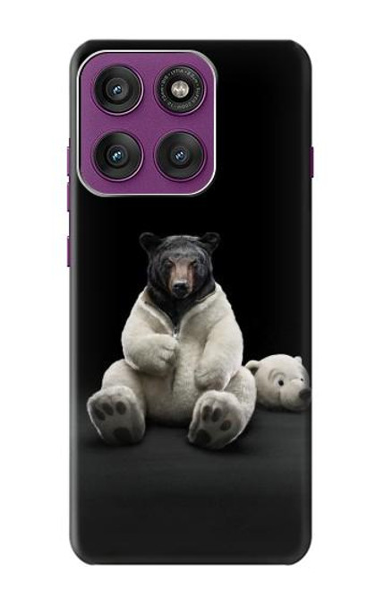 S0878 黒いくま Black Bear Motorola Edge 60 Pro バックケース、フリップケース・カバー