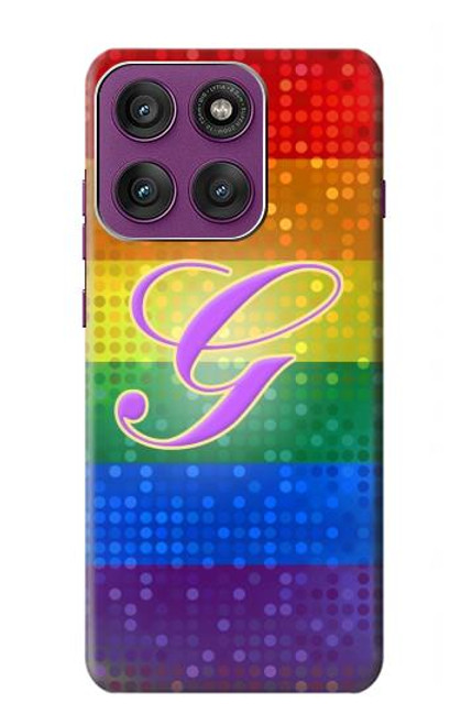 S2899 レインボーLGBTゲイプライド旗 Rainbow LGBT Gay Pride Flag Motorola Edge 60 Pro バックケース、フリップケース・カバー