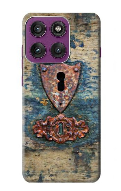 S3955 ヴィンテージ鍵穴ウェザードア Vintage Keyhole Weather Door Motorola Edge 60 Pro バックケース、フリップケース・カバー