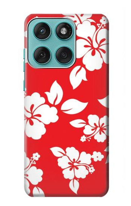 S1949 ハワイのハイビスカス柄 Hawaiian Hibiscus Pattern Motorola Edge 60 Fusion バックケース、フリップケース・カバー