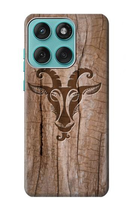 S2183 ヤギ 木材 グラフィックプリント Goat Wood Graphic Printed Motorola Edge 60 Fusion バックケース、フリップケース・カバー
