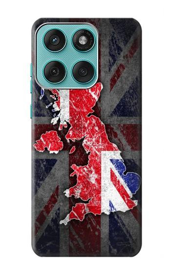 S2936 英国旗地図 UK British Flag Map Motorola Edge 60 Fusion バックケース、フリップケース・カバー