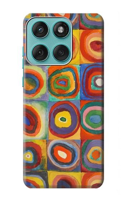 S3409 正方形の同心円 Squares Concentric Circles Motorola Edge 60 Fusion バックケース、フリップケース・カバー