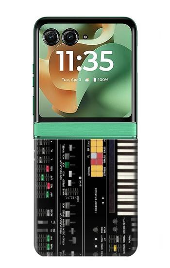S0061 シンセサイザー Synthesizer Motorola Razr 70+,60+, Razr+ (2026, 2025, 2024) バックケース、フリップケース・カバー