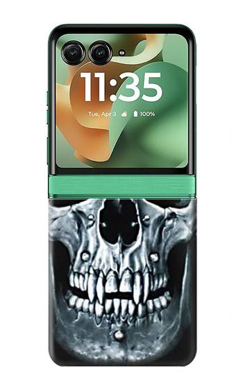 S0223 吸血鬼 スカル タトゥー Vampire Skull Tattoo Motorola Razr 70+,60+, Razr+ (2026, 2025, 2024) バックケース、フリップケース・カバー