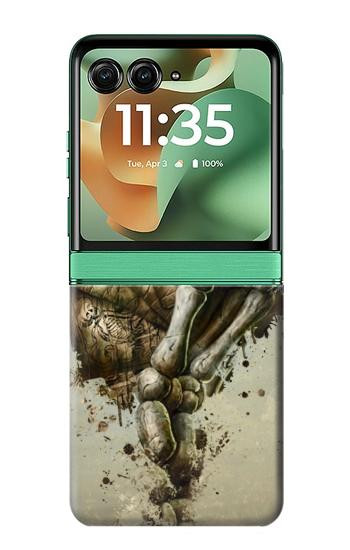 S0550 スカルカードポーカー Skull Card Poker Motorola Razr 60, Razr 2025 バックケース、フリップケース・カバー