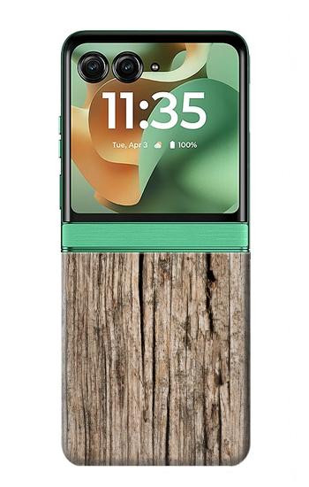 S0600 木材 グラフィックプリント Wood Graphic Printed Motorola Razr 70+,60+, Razr+ (2026, 2025, 2024) バックケース、フリップケース・カバー