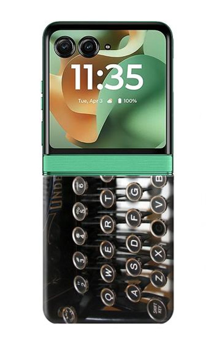 S0620 タイプライター Typewriter Motorola Razr 60, Razr 2025 バックケース、フリップケース・カバー