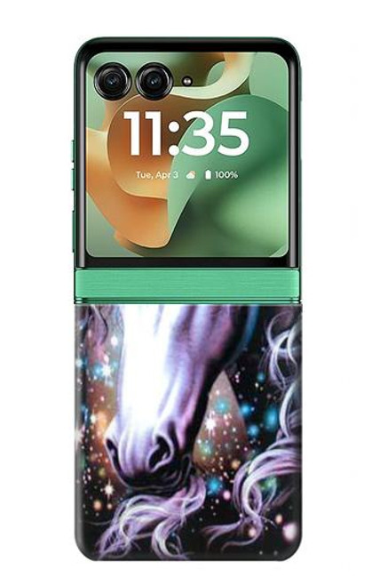 S0749 ユニコーン Unicorn Horse Motorola Razr 60, Razr 2025 バックケース、フリップケース・カバー