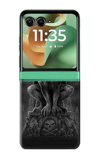 S0850 ガーゴイル悪魔 Gargoyle Devil Demon Motorola Razr 70+,60+, Razr+ (2026, 2025, 2024) バックケース、フリップケース・カバー