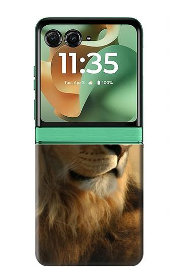 S1046 ライオン 森の王 Lion King of Forest Motorola Razr 60, Razr 2025 バックケース、フリップケース・カバー