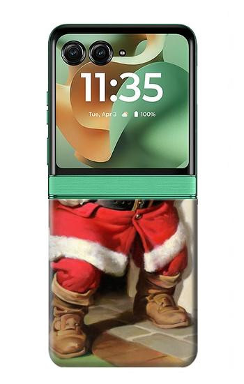 S1417 サンタクロースメリークリスマス Santa Claus Merry Xmas Motorola Razr 70+,60+, Razr+ (2026, 2025, 2024) バックケース、フリップケース・カバー