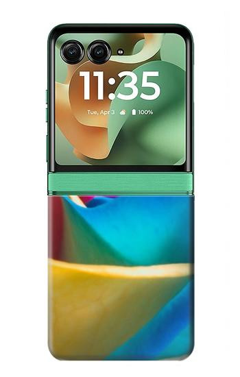 S1671 虹色のバラ Rainbow Colorful Rose Motorola Razr 60, Razr 2025 バックケース、フリップケース・カバー