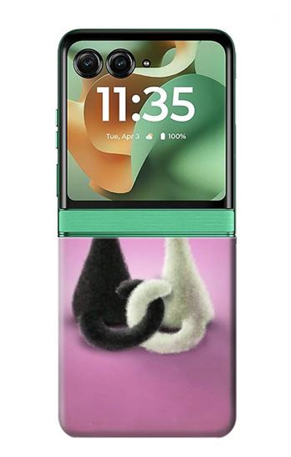 S1832 猫を愛します Love Cat Motorola Razr 60, Razr 2025 バックケース、フリップケース・カバー