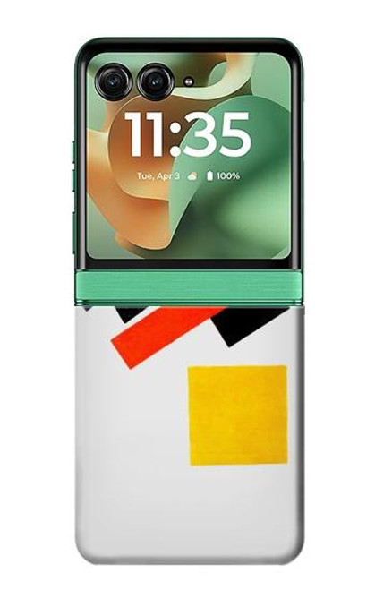 S1958 マレーヴィッチ・スーパーマレーミズム Malevich Suprematism Motorola Razr 60, Razr 2025 バックケース、フリップケース・カバー