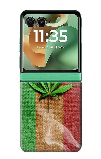 S2109 マリファナラスタ旗 Smoke Reggae Rasta Flag Motorola Razr 60, Razr 2025 バックケース、フリップケース・カバー