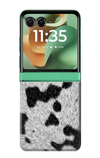 S2170 牛毛皮テクスチャグラフィックプリント Cow Fur Texture Graphic Printed Motorola Razr 60, Razr 2025 バックケース、フリップケース・カバー