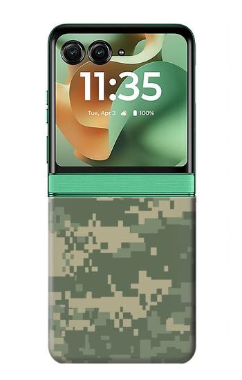 S2173 デジタル迷彩グラフィックプリント Digital Camo Camouflage Graphic Printed Motorola Razr 60, Razr 2025 バックケース、フリップケース・カバー