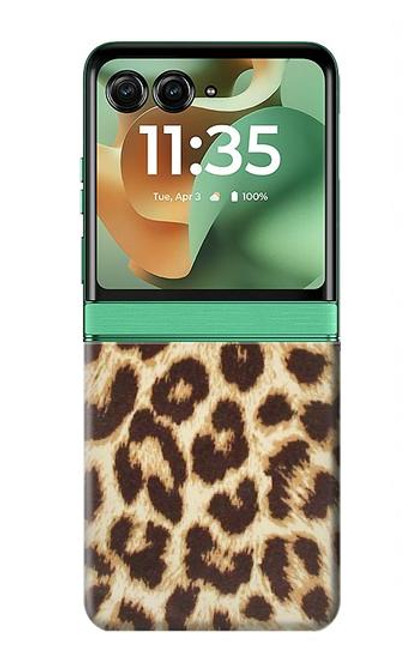 S2204 ヒョウ柄グラフィックプリント Leopard Pattern Graphic Printed Motorola Razr 60, Razr 2025 バックケース、フリップケース・カバー