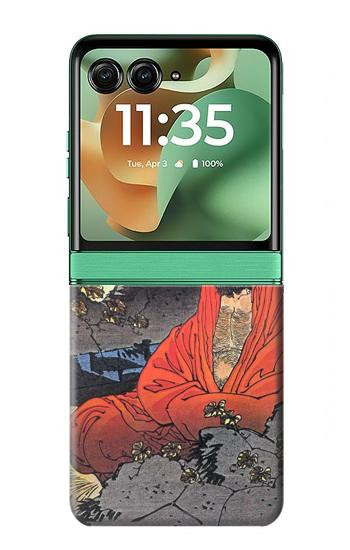S2234 禅師 Zen Master Bodhidharma Yoshitoshi Motorola Razr 70+,60+, Razr+ (2026, 2025, 2024) バックケース、フリップケース・カバー