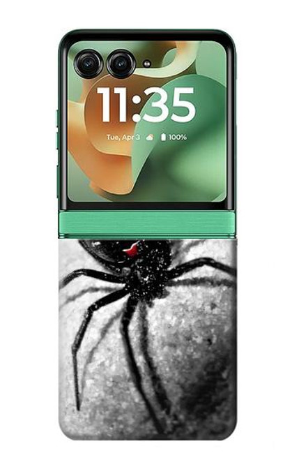 S2386 クロゴケグモ Black Widow Spider Motorola Razr 60, Razr 2025 バックケース、フリップケース・カバー