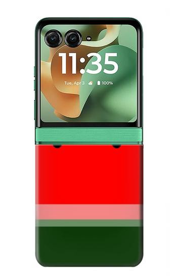 S2403 スイカ Watermelon Motorola Razr 70+,60+, Razr+ (2026, 2025, 2024) バックケース、フリップケース・カバー