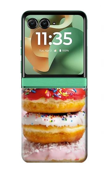 S2431 ファンシー甘いドーナツ Fancy Sweet Donuts Motorola Razr 70+,60+, Razr+ (2026, 2025, 2024) バックケース、フリップケース・カバー