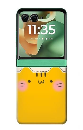 S2442 可愛い猫 漫画 Cute Cat Cartoon Funny Motorola Razr 70+,60+, Razr+ (2026, 2025, 2024) バックケース、フリップケース・カバー