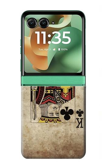 S2528 ポーカーキングカード Poker King Card Motorola Razr 70+,60+, Razr+ (2026, 2025, 2024) バックケース、フリップケース・カバー