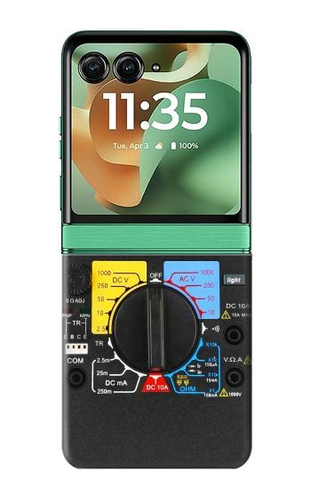 S2660 アナログマルチメータグラフィックプリント Analog Multimeter Graphic Printed Motorola Razr 60, Razr 2025 バックケース、フリップケース・カバー