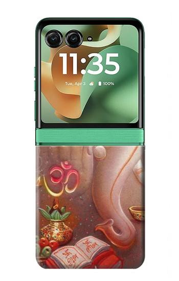 S2678 ヒンズー教徒の神ガネーシャ成功の主 Hindu God Ganesha Lord of Success Motorola Razr 70+,60+, Razr+ (2026, 2025, 2024) バックケース、フリップケース・カバー