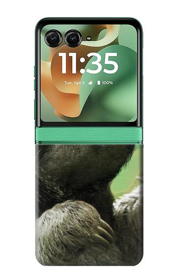 S2708 笑顔のナマケ Smiling Sloth Motorola Razr 70+,60+, Razr+ (2026, 2025, 2024) バックケース、フリップケース・カバー