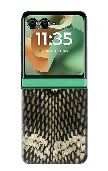 S2711 キングコブラ 蛇の皮膚 グラフィックプリント King Cobra Snake Skin Graphic Printed Motorola Razr 60, Razr 2025 バックケース、フリップケース・カバー