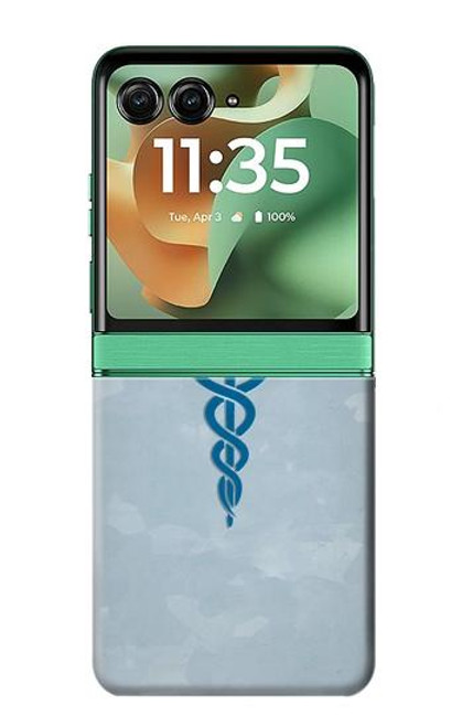 S2815 カドゥケウスの杖 医療シンボル Medical Symbol Motorola Razr 60, Razr 2025 バックケース、フリップケース・カバー