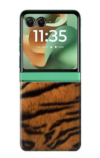 S2962 虎のストライプグラフィックプリント Tiger Stripes Graphic Printed Motorola Razr 70+,60+, Razr+ (2026, 2025, 2024) バックケース、フリップケース・カバー