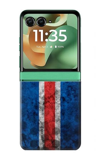 S3000 アイスランドサッカー Iceland Football Soccer Flag Motorola Razr 70+,60+, Razr+ (2026, 2025, 2024) バックケース、フリップケース・カバー