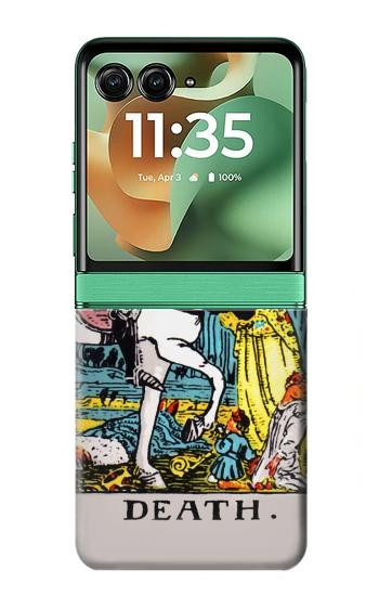 S3008 タロットカード 死神 Tarot Card Death Motorola Razr 70+,60+, Razr+ (2026, 2025, 2024) バックケース、フリップケース・カバー