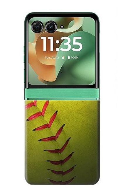 S3031 黄色のソフトボール Yellow Softball Ball Motorola Razr 60, Razr 2025 バックケース、フリップケース・カバー
