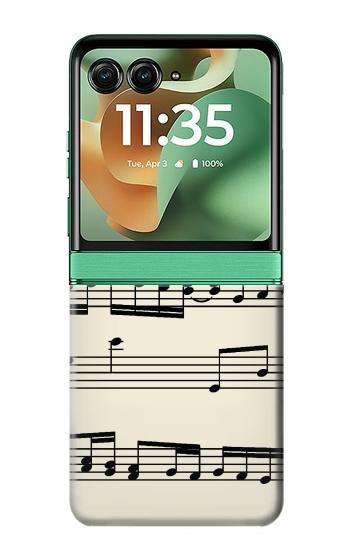 S3082 音楽シート Music Sheet Motorola Razr 70+,60+, Razr+ (2026, 2025, 2024) バックケース、フリップケース・カバー