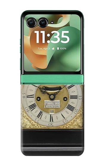 S3144 アンティークブラケット時計 Antique Bracket Clock Motorola Razr 60, Razr 2025 バックケース、フリップケース・カバー