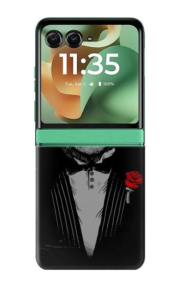 S3167 面白いマフィア猿 Funny Gangster Mafia Monkey Motorola Razr 60, Razr 2025 バックケース、フリップケース・カバー