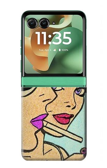 S3171 女の子のポップアート Girls Pop Art Motorola Razr 70+,60+, Razr+ (2026, 2025, 2024) バックケース、フリップケース・カバー