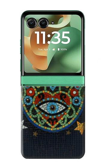 S3175 ハムサハンドモザイク Hamsa Hand Mosaics Motorola Razr 70+,60+, Razr+ (2026, 2025, 2024) バックケース、フリップケース・カバー