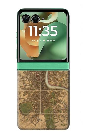 S3230 ロンドンのヴィンテージマップ Vintage Map of London Motorola Razr 70+,60+, Razr+ (2026, 2025, 2024) バックケース、フリップケース・カバー