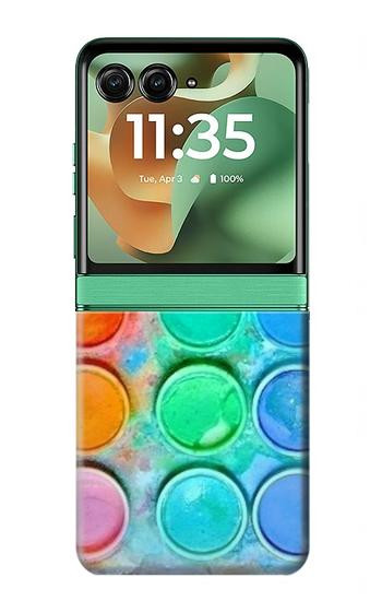 S3235 水彩ミキシング Watercolor Mixing Motorola Razr 70+,60+, Razr+ (2026, 2025, 2024) バックケース、フリップケース・カバー