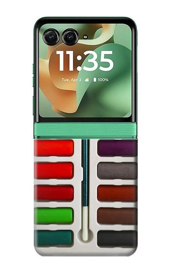 S3243 水彩絵の具セット Watercolor Paint Set Motorola Razr 70+,60+, Razr+ (2026, 2025, 2024) バックケース、フリップケース・カバー
