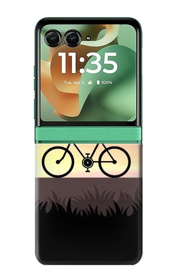 S3252 自転車 日没 Bicycle Sunset Motorola Razr 70+,60+, Razr+ (2026, 2025, 2024) バックケース、フリップケース・カバー