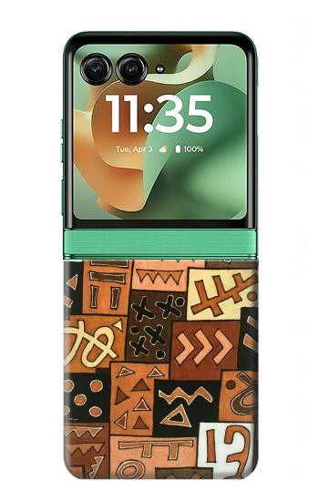 S3460 マリ芸術 Mali Art Pattern Motorola Razr 70+,60+, Razr+ (2026, 2025, 2024) バックケース、フリップケース・カバー